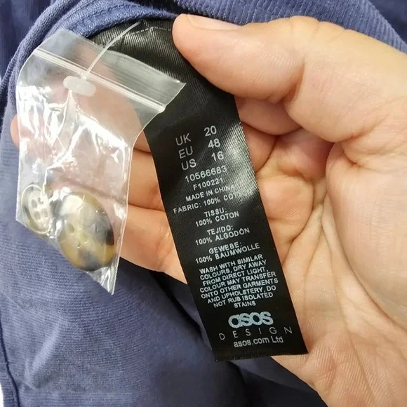 ASOS Curve Purple Long Sleeve Dress - Picture 8 of 9